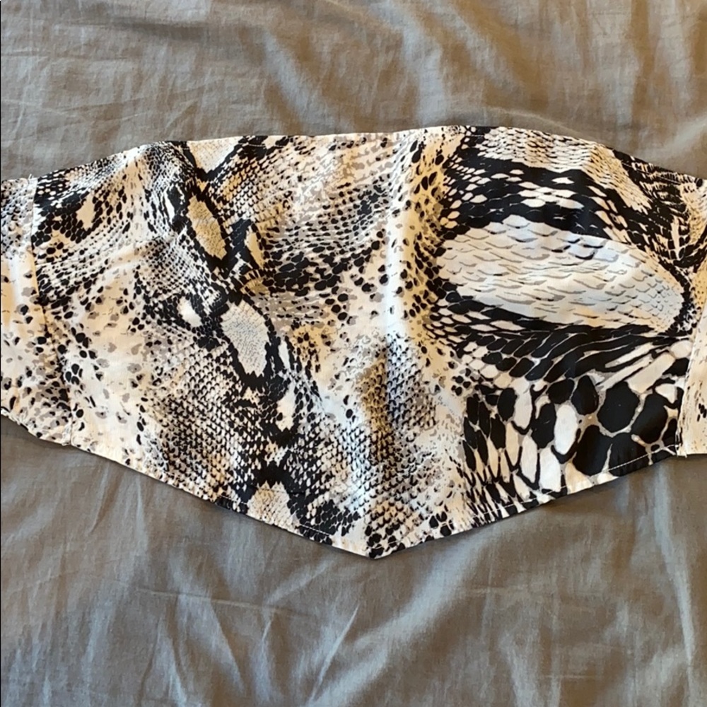 snakeskin crop top